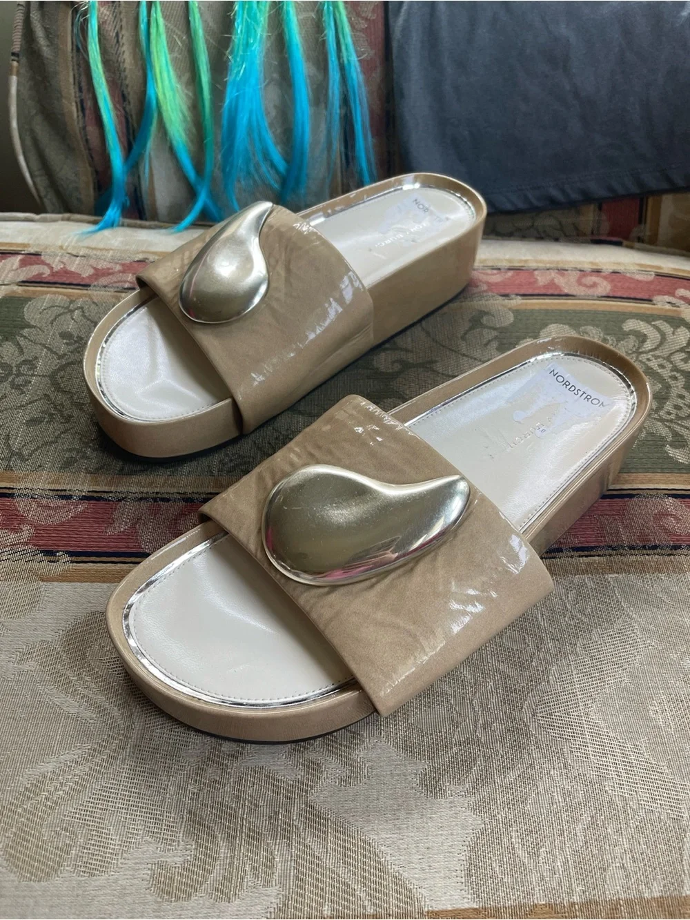 Tory Burch Patos Platform Slide Sandals . Size 7.5 Women N6-22